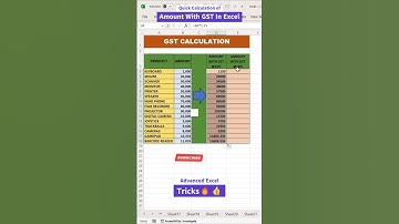 Quick Calculation of Amount with GST in Excel | 🔥👍|#youtubeshorts   #excel #shorts #viralvideo