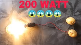 Free energy using potato 200WATT BULB