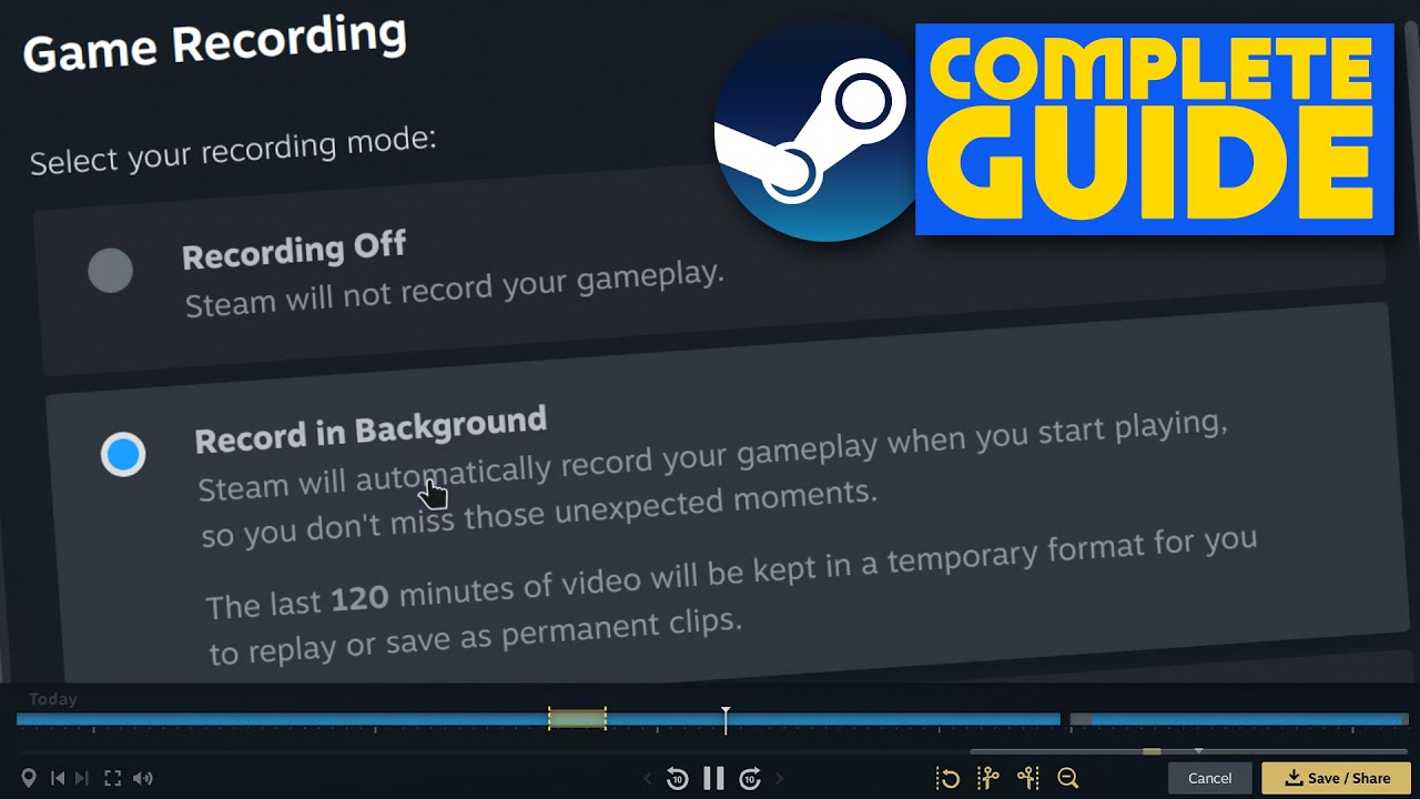 The Complete Guide to Steam Game Recording - YouTube