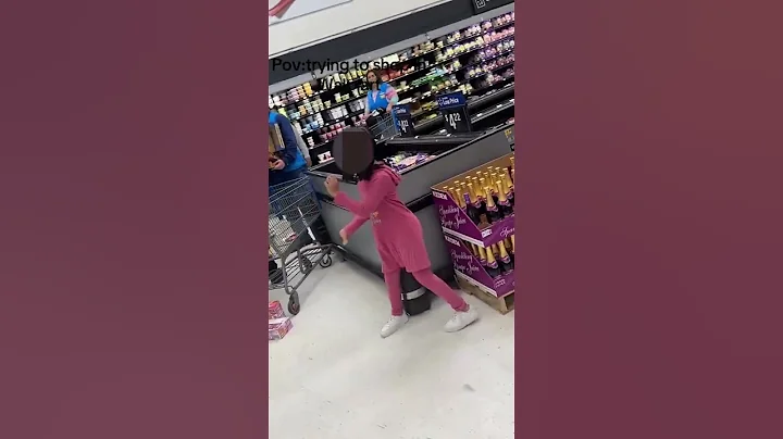 Child trashes supermarket during huge tantrum