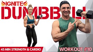 IGNITE #10  Home Dumbbell Workout To Get Toned Up For Summer Body  Get Lean With Dumbbells screenshot 5