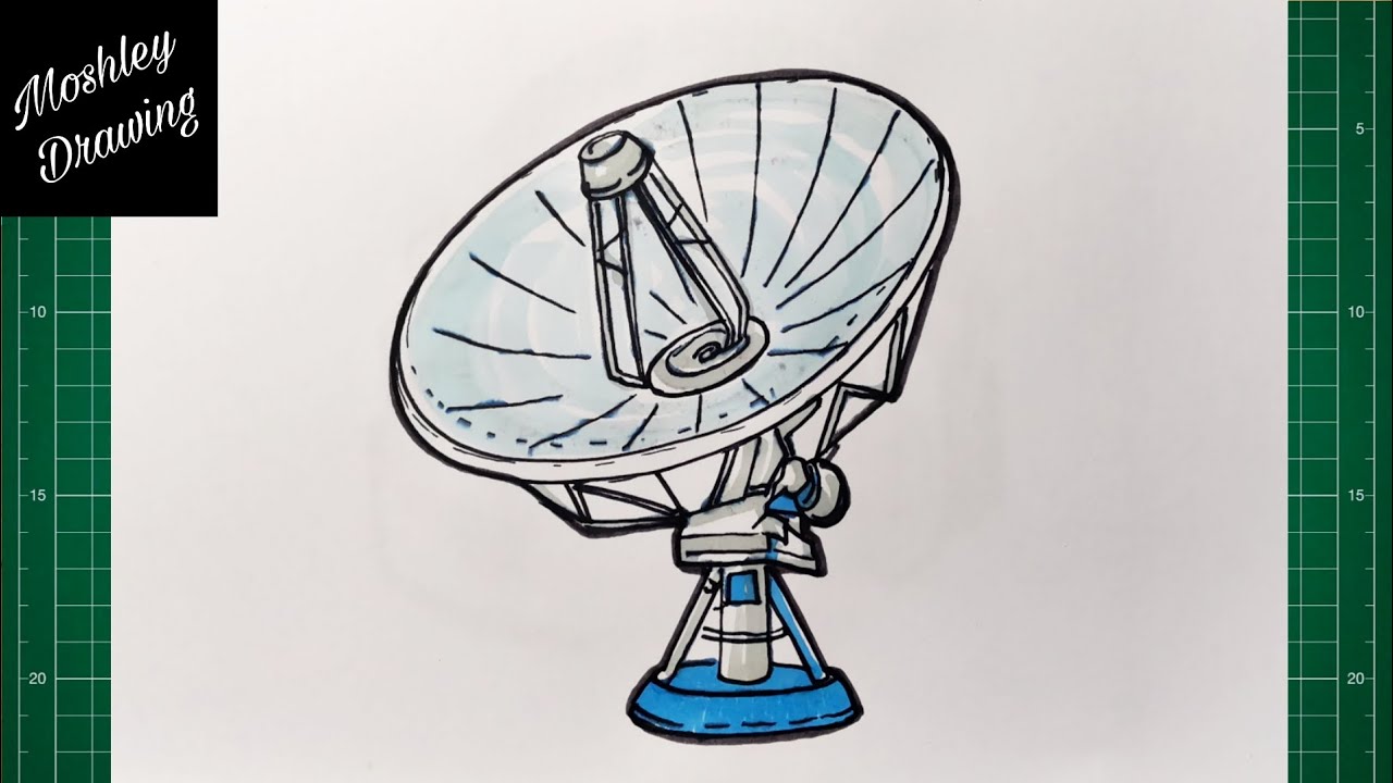 Draw Dih How to Draw a Satellite Dish - YouTube