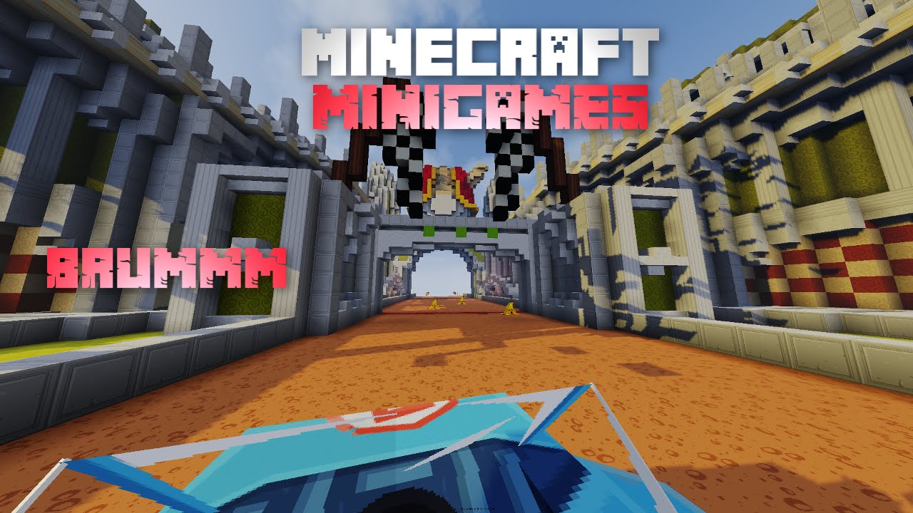 Minecraft minigames #1 Minecraftio Kart - YouTube