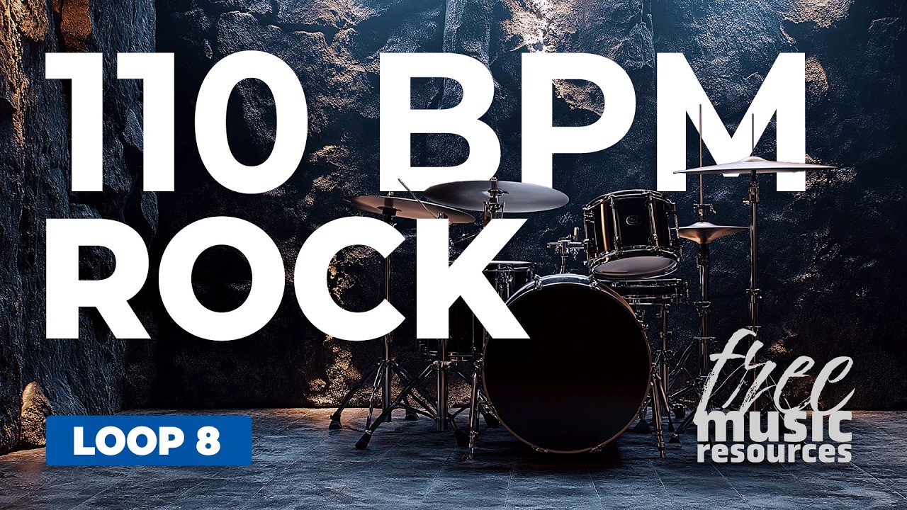 110 BPM Rock Drum Loop - The Best Way to Practice Your Timing | Loop 8