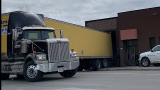 Western Star truck, very tight inside docking