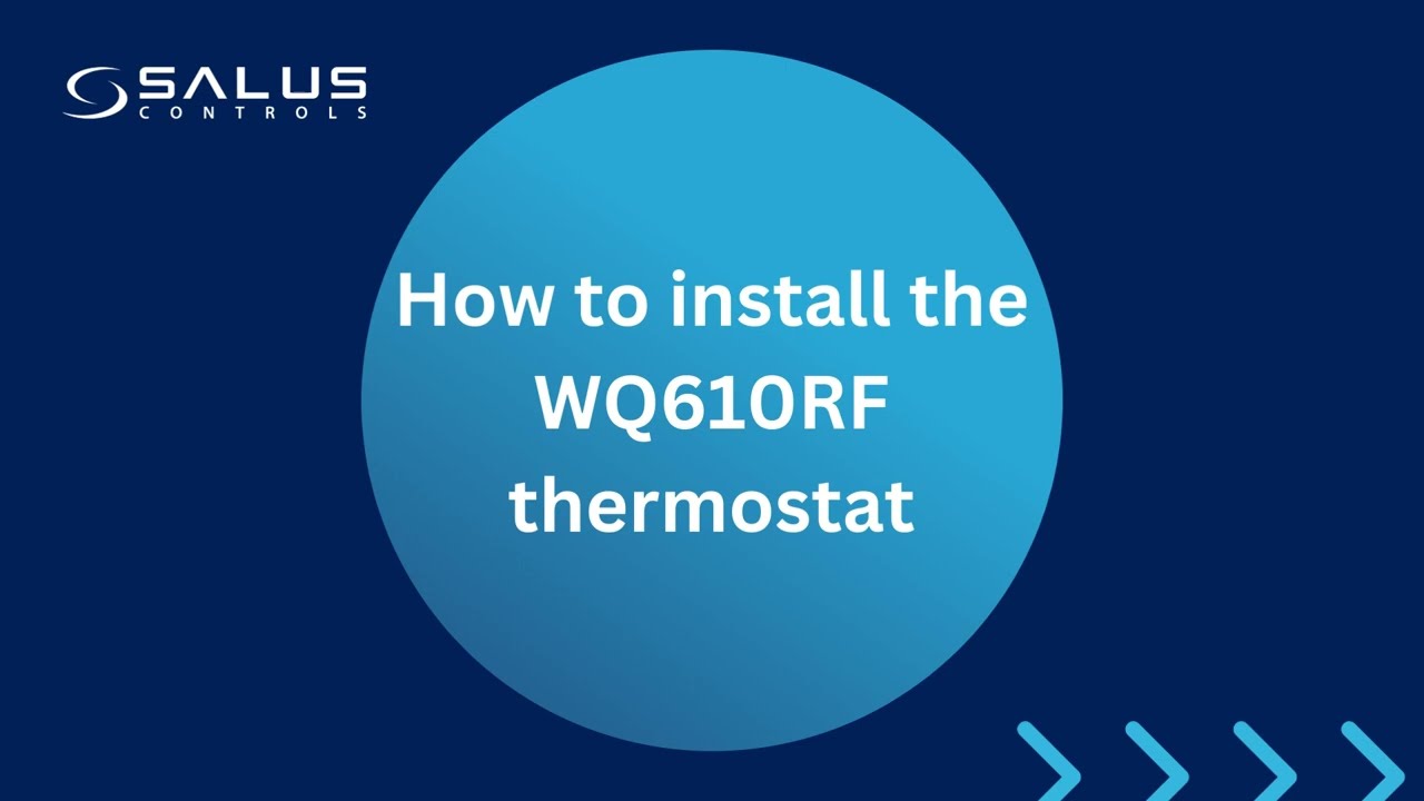 Instalation of SALUS WQ610RF thermostat - YouTube
