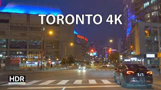 Driving Toronto 4K HDR  Night Drive  Ambient Drive TV