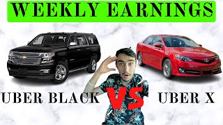 How Much UBER Takes From Each RIDE | Uber BLACK vs Uber X | Weekly Earnings