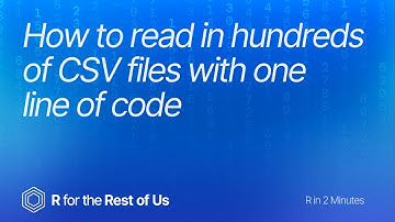 How to read in hundreds of CSV files with one line of code