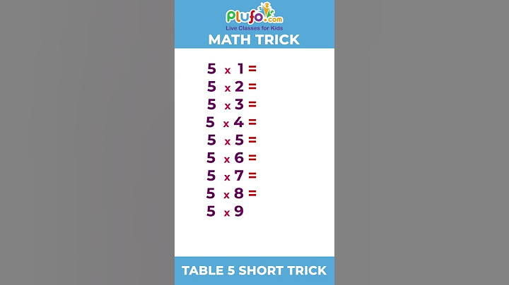 Table 5 - Easy short trick to remember #math #trick #table #fast #short