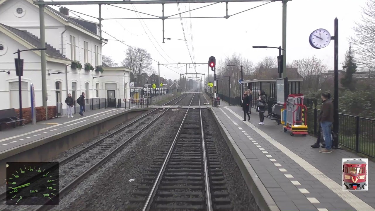 Поездка с машинистом из Розендаля в Дордрехт. (Со спидометром)