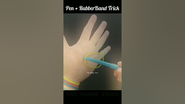 BEST Magic. Tutorial Pen + RubberBand Trick (74). #magic #magictrick #reveal #rubberbandtrick #short