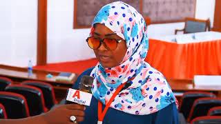 Katibu mkuu CUF Husna Mohd akijibu maswali kwa kijiamini