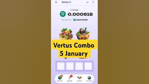 Vertus Combo Cards Today | 5 January Vertus Combo Cards | #airdrop #vertus #code