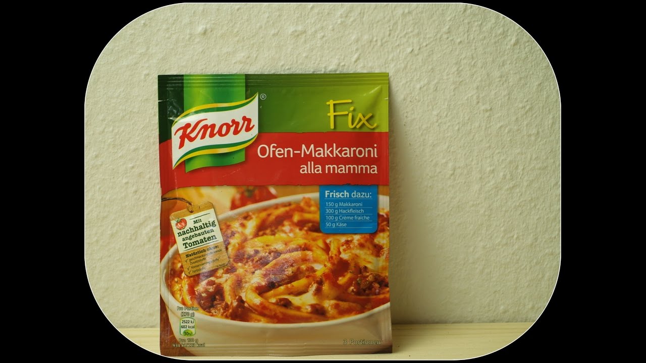 Knorr Ofen Makkaroni alla mamma - YouTube