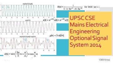 Z transform, Laplace transform, ROC, Periodic Signals  UPSC CSE MAINS EE optional Signal system 2014