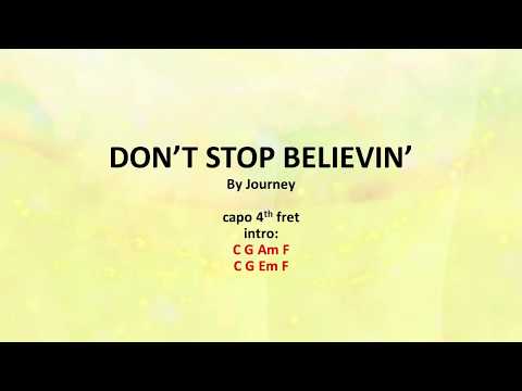 Don't Stop Believin' by Journey - Easy acoustic chords and lyrics