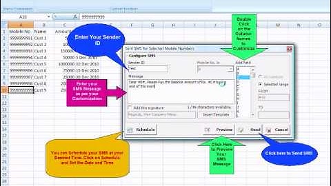 Send Customized SMS from your Microsoft Excel Sheet