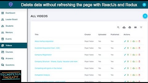 Delete data without refreshing the page with Redux and ReactJs