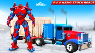 Robot Berubah Jadi Mobil Truk Transformers | Heavy Police Truck Transform Robot Game screenshot 2