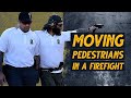 Moving A Pedestrian and Family Members In A Firefight | Sheepdog Response
