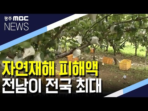 <strong>자연재해</strong> <strong>피해액</strong> 전남이 전국 최대