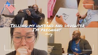 [Eng sub] Telling my husband and daughter I’m pregnant 旦那と娘に妊娠サプライズ報告 アメリカ生活