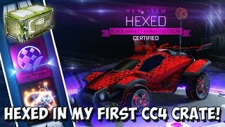 CERTIFIED HEXED IN A CRATE! CC4 MYSTERY UNIVERSAL DECAL! | LUCKIEST ROCKET LEAGUE CRATE OPENING EVER