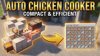 The EASIEST 100% Automatic Chicken Farm in Minecraft! (Infinite Food &amp; Feathers)