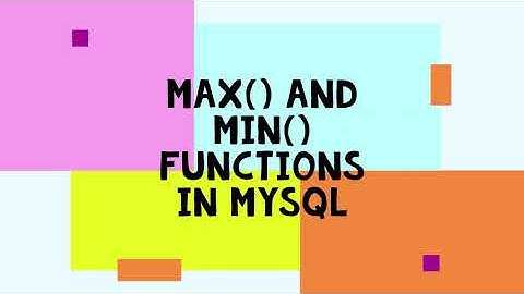 lecture 7 mysql min() and max() functions #programmingwithashvini
