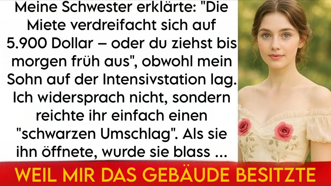 Meine Schwester verlangte 3x mehr Miete – ich blieb ruhig. Dann sah sie blass aus.
