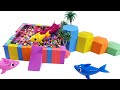 DIY How to Make a Kinetic Sand Bead Pool / baby shark