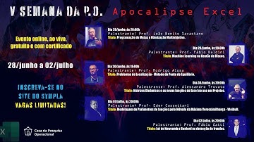 1ª palestra da V Semana da PO - Programação de Metas e Otimização Multiobjetivo - dia 28/06/21