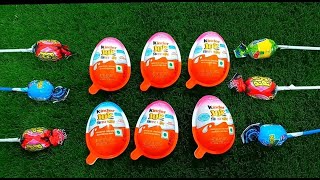 Opening a lollipop is oddly satisfying, Kinder Joy Surprise🍭🍭🍭🍭🍭