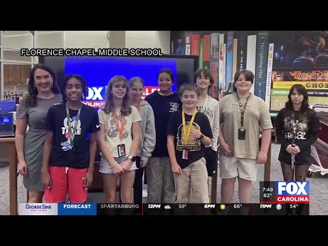 First Alert Meteorologist Chrissy Kohler visits Florence Chapel Middle School
