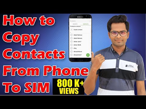 How To Copy Contacts from Phone to SIM - Android Devices - Samsung Galaxy