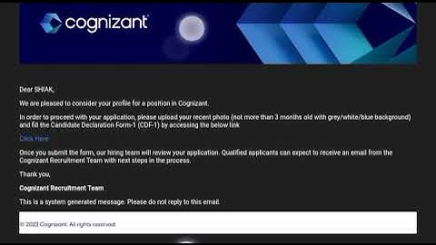 Profile screened for an open position in Cognizant | Cognizant Onboarding 2023 | Cognizant |