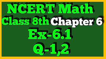 Q 1,2-Ex 6.1-Square and Square Roots-NCERT Maths Class 8th-Chapter6