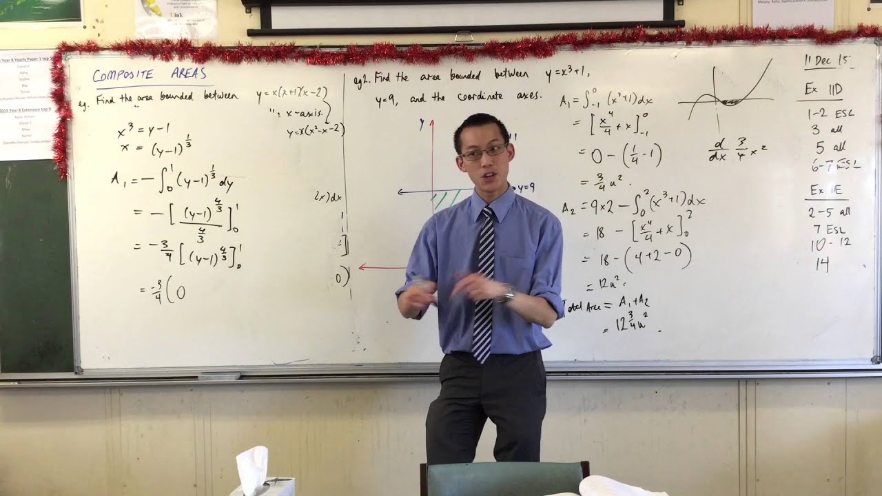 Composite Areas (3 of 3: Using dy instead of dx to simplify the working to solve the same problem)