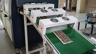 PCB Assembly Process with MI Line, Wave Soldering Machine, Cooling conveyor, touch up conveyor.