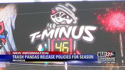 Rocket City Trash Pandas release policies for upcoming season