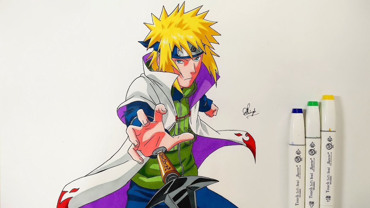 How To Draw Minato (Rasengan), Step By Step