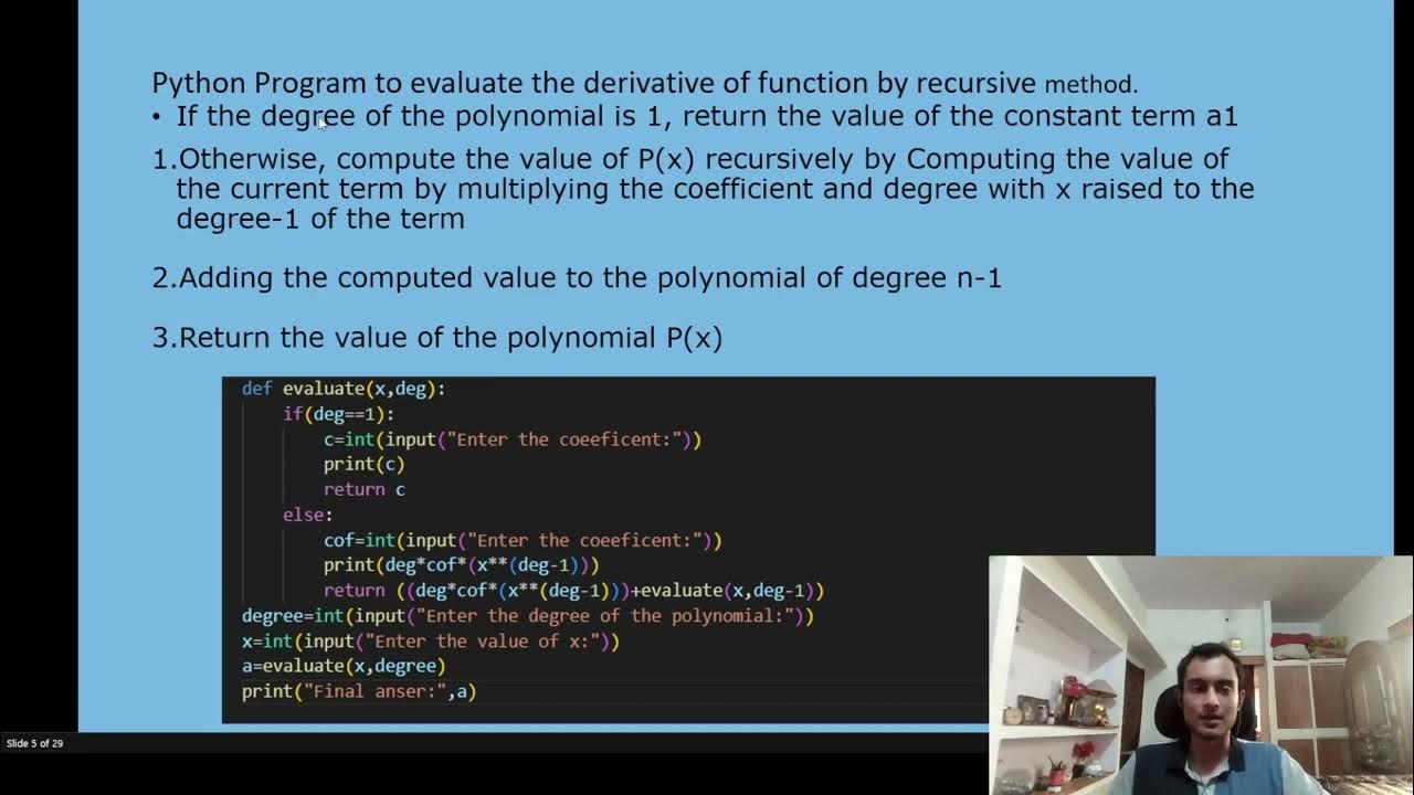 Derivative of polynomial(iterative and recursive) Nad internal 1 ...