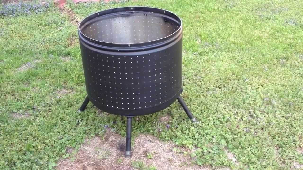 Washing machine fire pit youtube