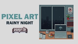 speedpaint pixel art [Rainy Night]
