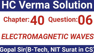 H.C. Verma Solutions - Electromagnetic Waves - Chapter 40, Question 6