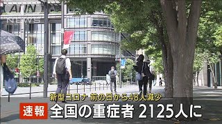 全国の重症者2125人　2日連続で減少(2021年9月10日)