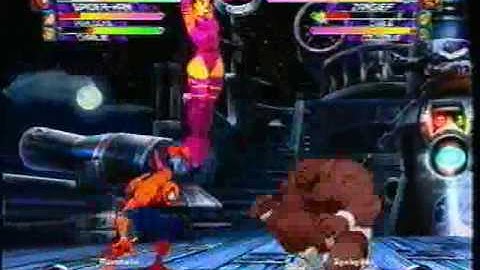 MvC2 Online (360): Brett (Cha/Spid/Psy) vs SynKiller (Cab/Gief/Col) 10 .:12.27.09:.