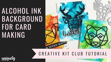 Alcohol Ink Background for Card Making