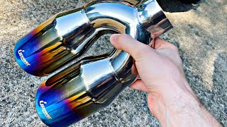 New Custom Exhaust Tip (LOUD + RESONATOR & MUFFLER DELETE!)